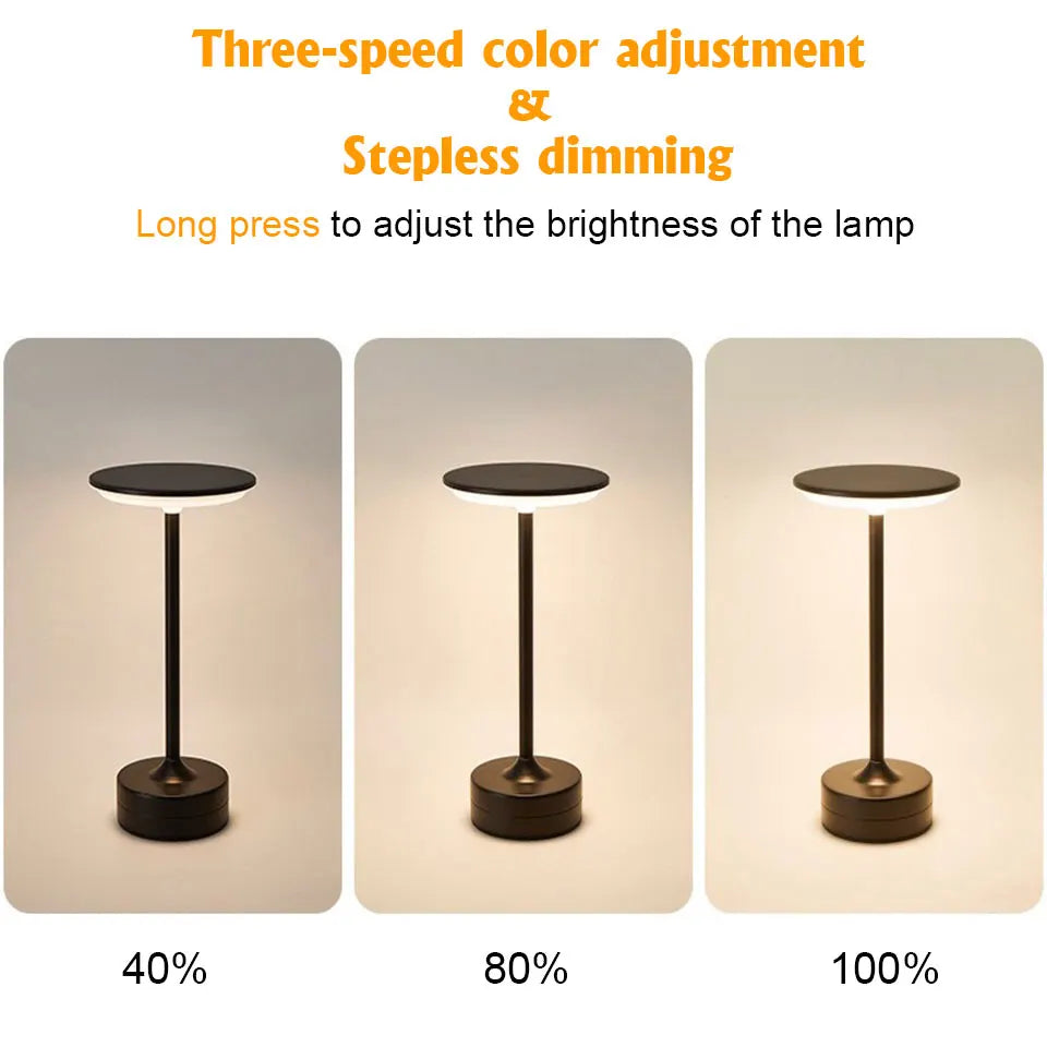 LED Touch Sensor Table Lamp – USB Rechargeable Portable Night Light