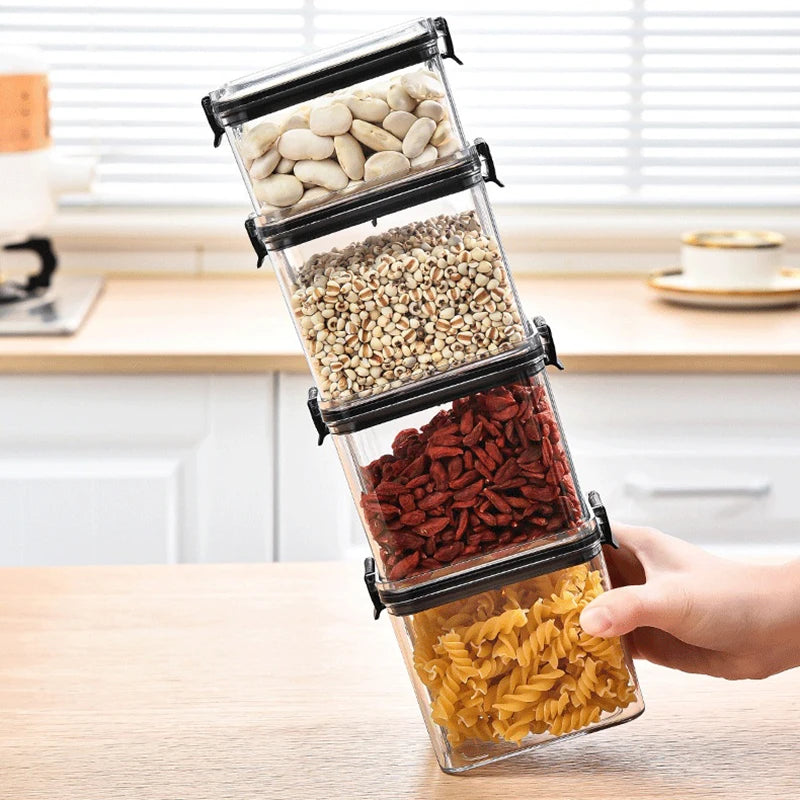 Airtight Kitchen Storage Jar Set – Moisture-Proof Organizer