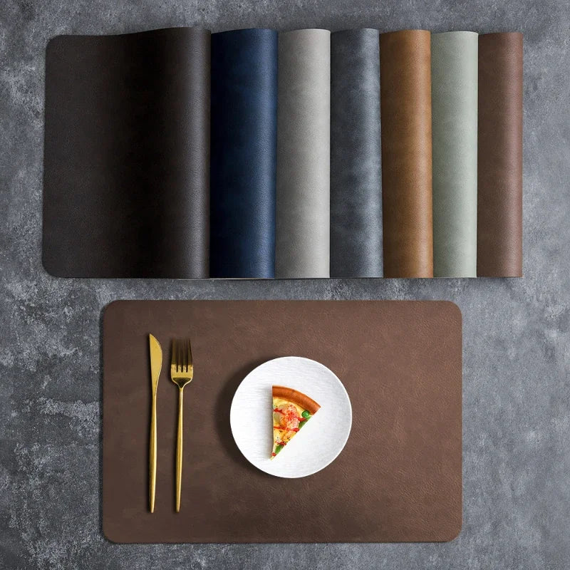 Luxury Leather Waterproof Double Layer Placemat