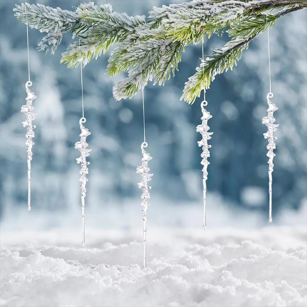 10Pcs Simulated Acrylic Icicle Ornaments