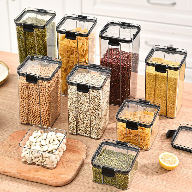Airtight Kitchen Storage Jar Set – Moisture-Proof Organizer