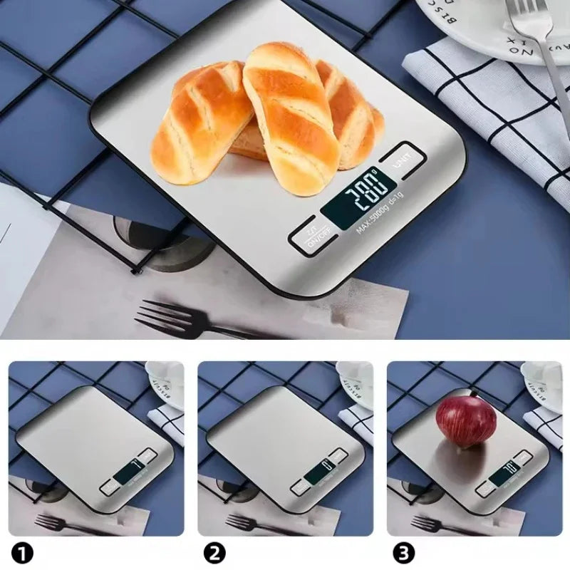 Digital Kitchen Scale – 5kg/1g Precision with LED Display
