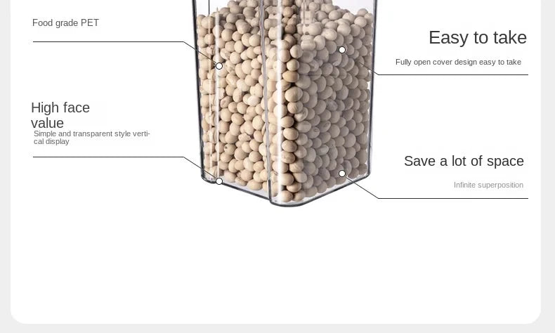 Airtight Kitchen Storage Jar Set – Moisture-Proof Organizer