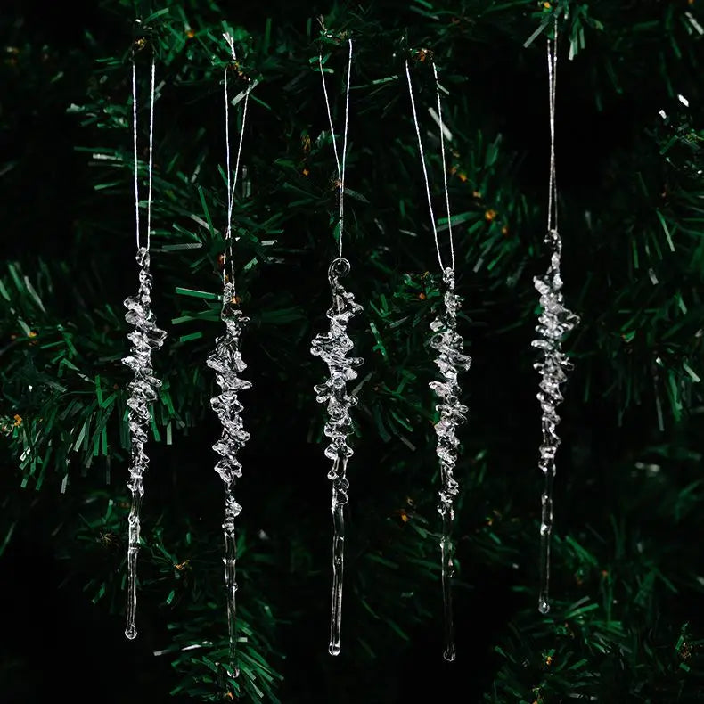 10Pcs Simulated Acrylic Icicle Ornaments