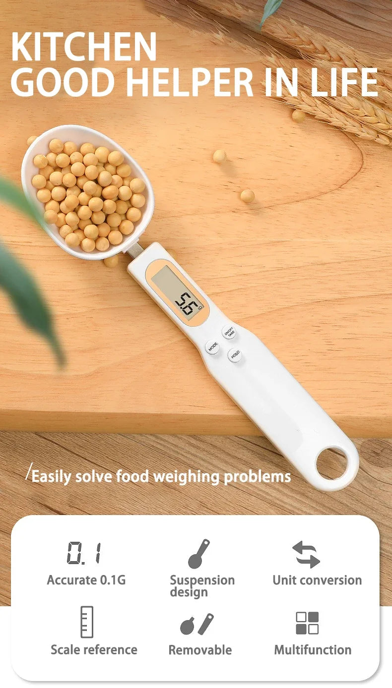 Digital Spoon Kitchen Scale – 500g/0.1g Precision Measuring Tool