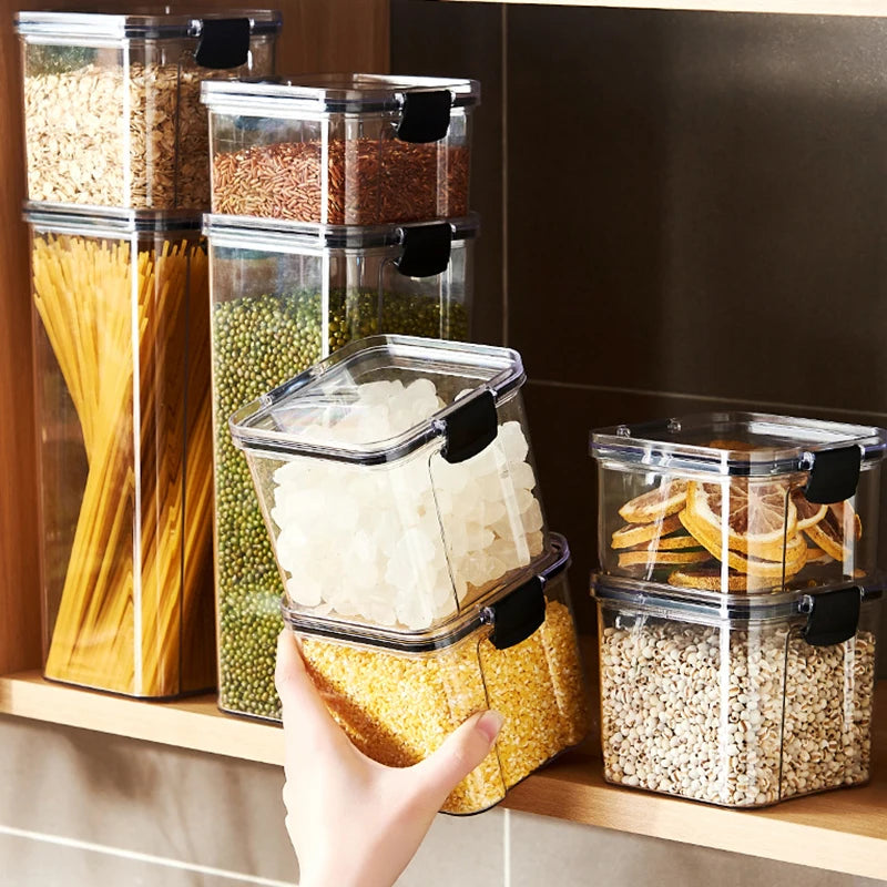 Airtight Kitchen Storage Jar Set – Moisture-Proof Organizer