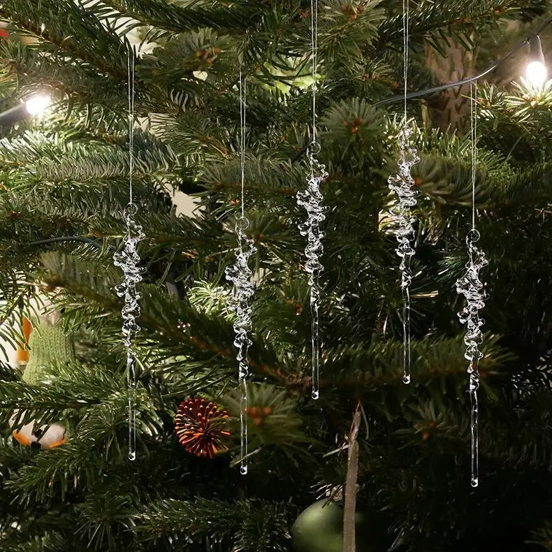 10Pcs Simulated Acrylic Icicle Ornaments