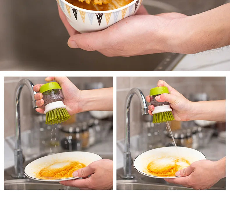 Dish Brush With Soap Dispenser