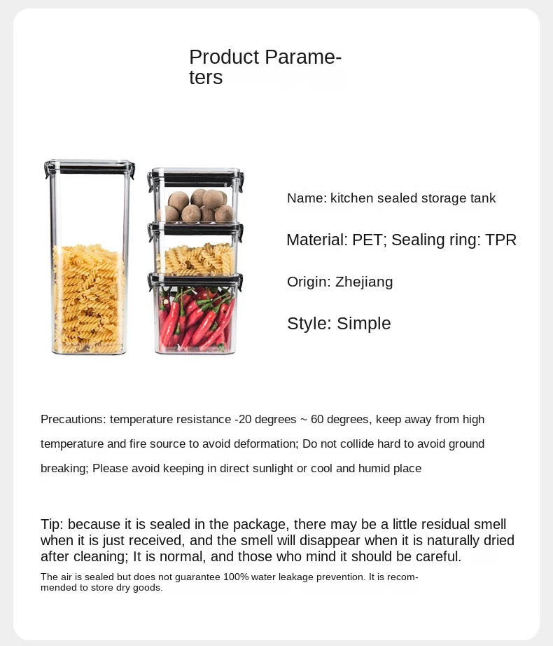 Airtight Kitchen Storage Jar Set – Moisture-Proof Organizer