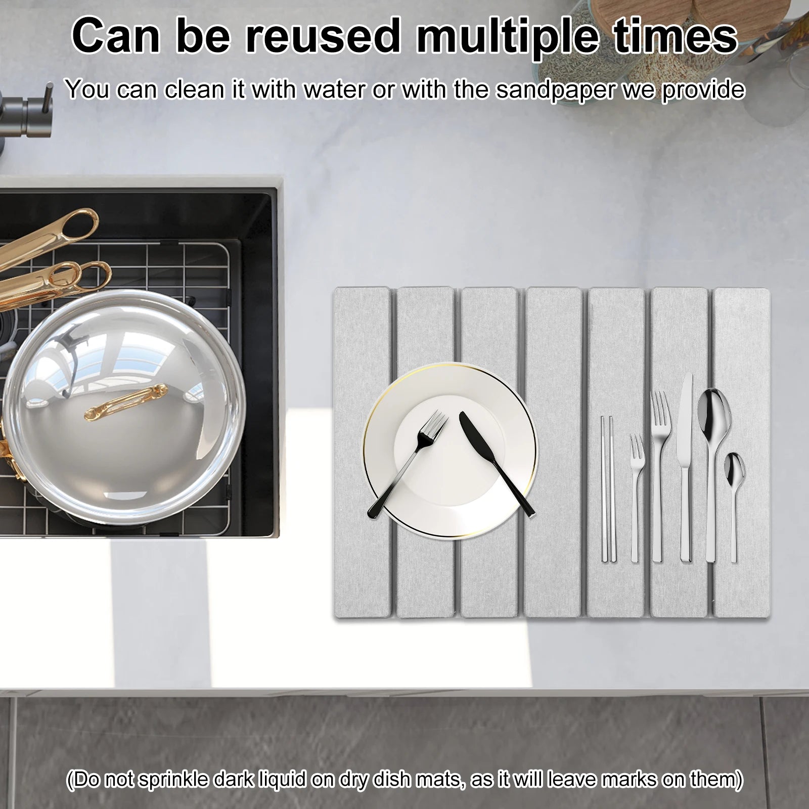 Foldable Diatomite Stone Drying Mat