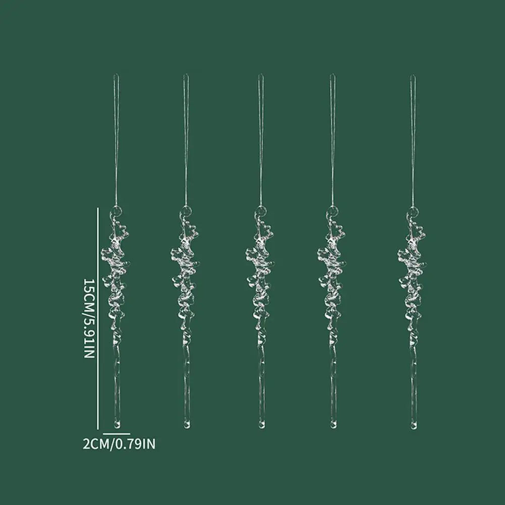 10Pcs Simulated Acrylic Icicle Ornaments