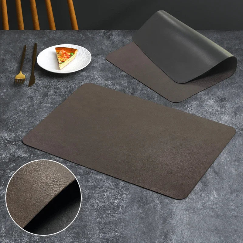 Luxury Leather Waterproof Double Layer Placemat