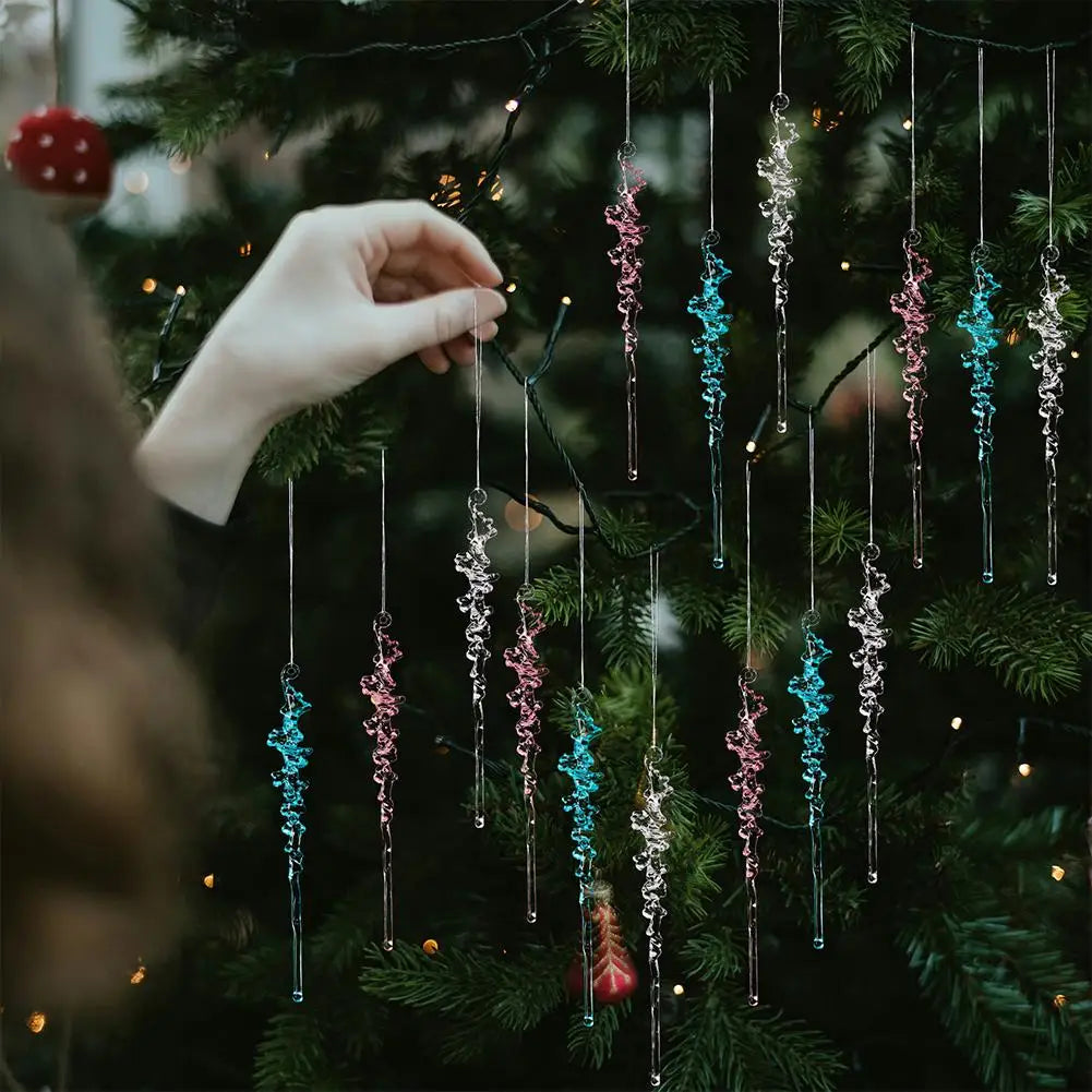 10Pcs Simulated Acrylic Icicle Ornaments