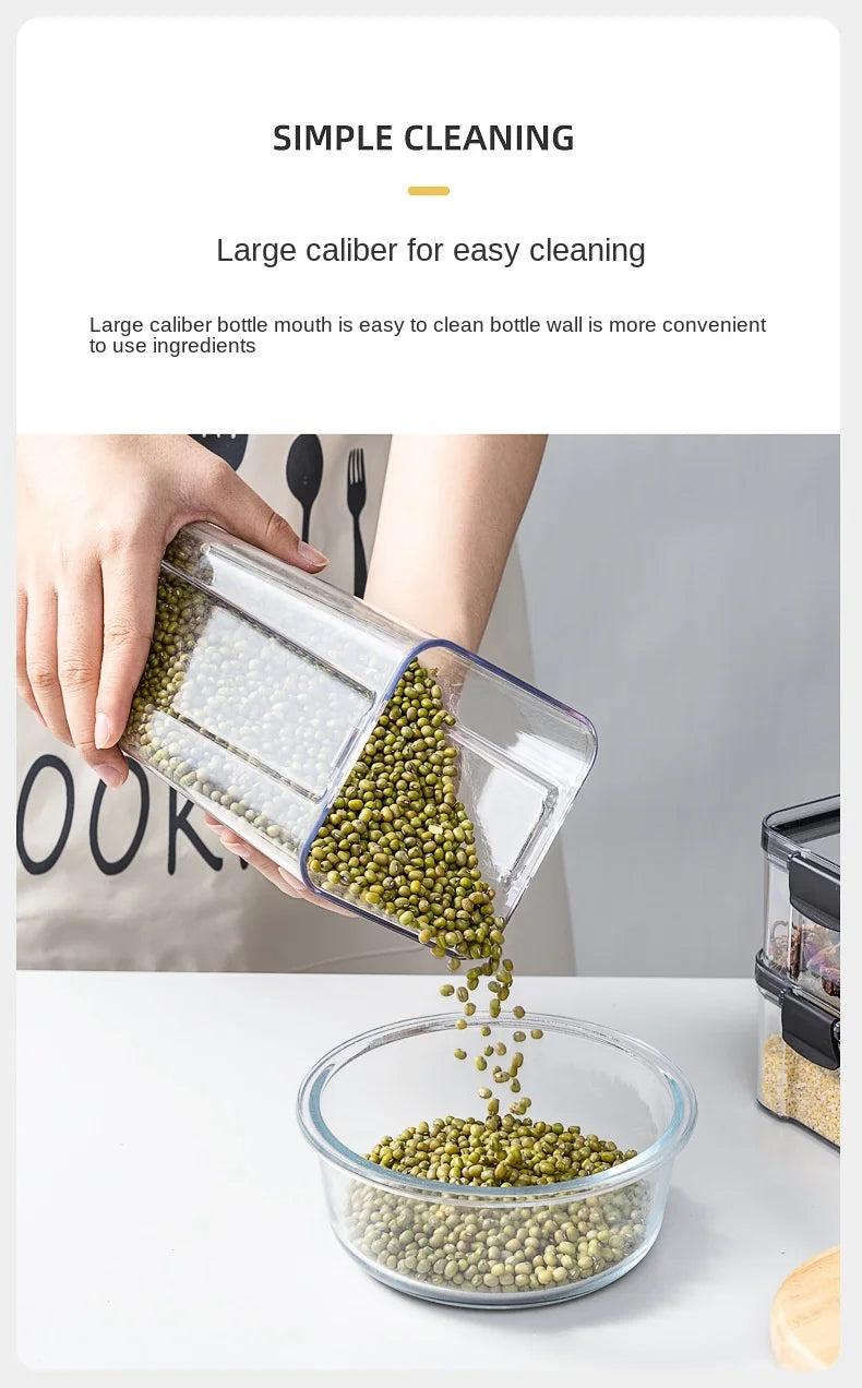 Airtight Kitchen Storage Jar Set – Moisture-Proof Organizer