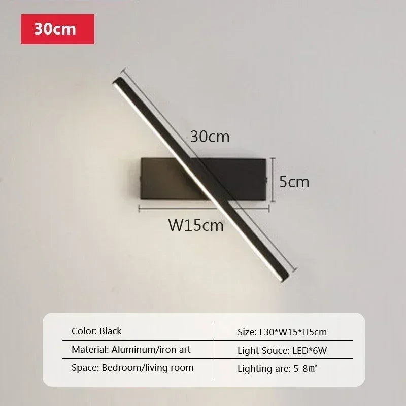 Modern Rotatable LED Wall Light – Sleek Mirror Lamp for Bathroom & Bedroom