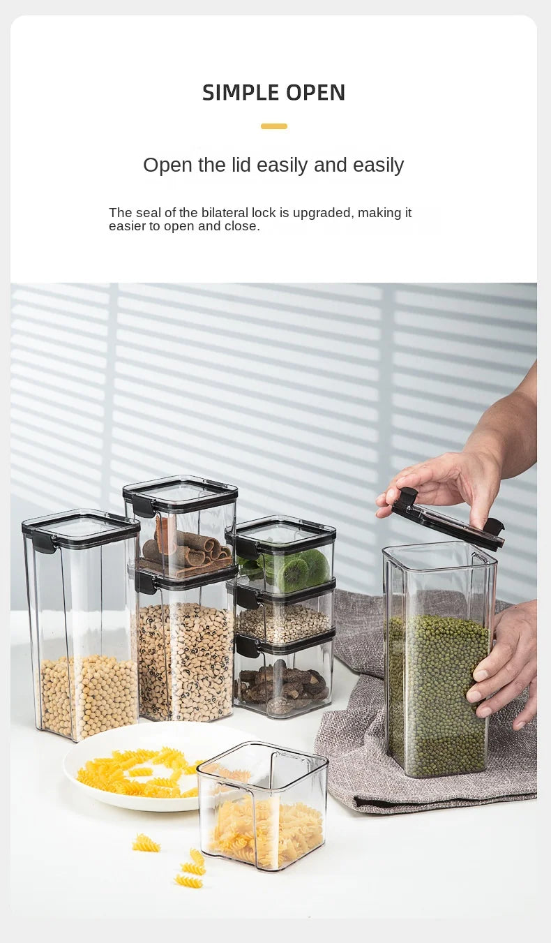 Airtight Kitchen Storage Jar Set – Moisture-Proof Organizer