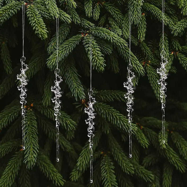10Pcs Simulated Acrylic Icicle Ornaments
