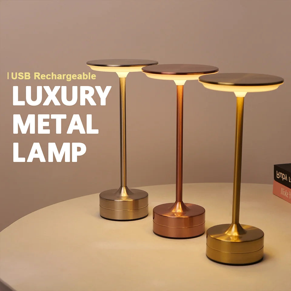 LED Touch Sensor Table Lamp – USB Rechargeable Portable Night Light