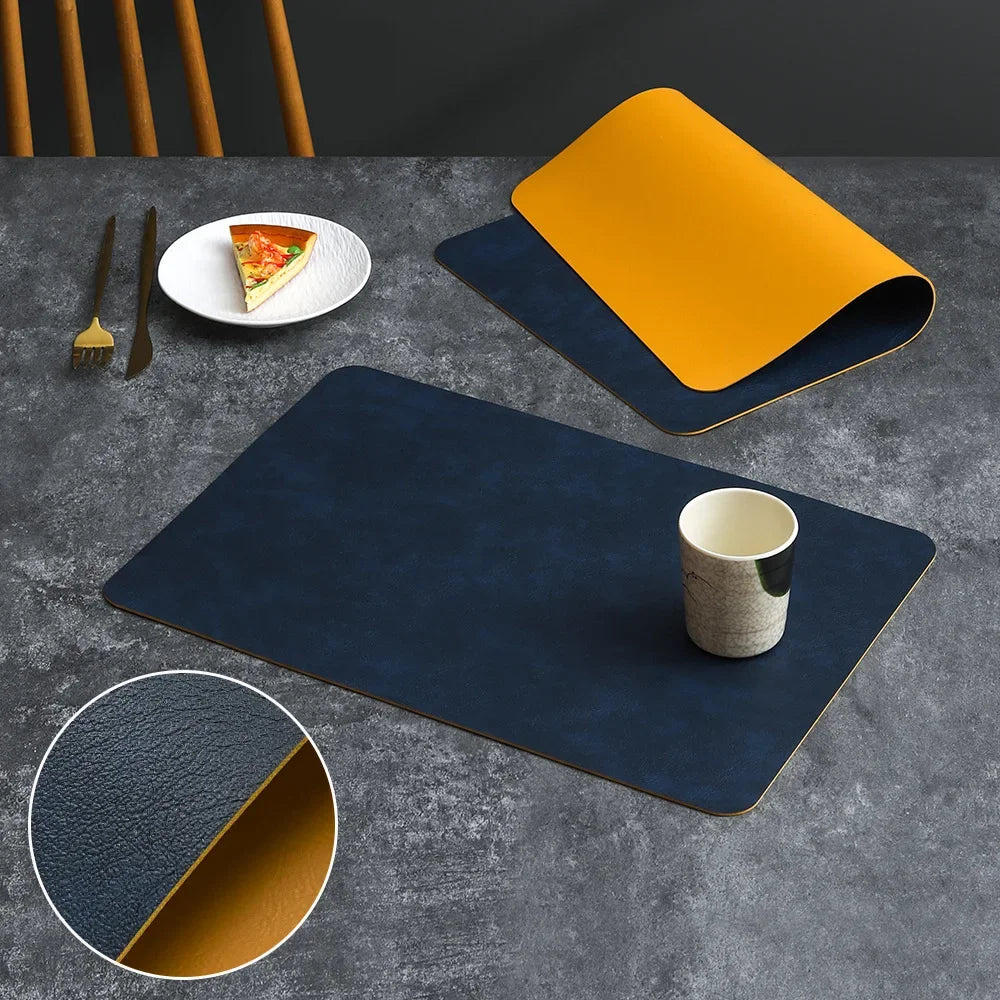 Luxury Leather Waterproof Double Layer Placemat