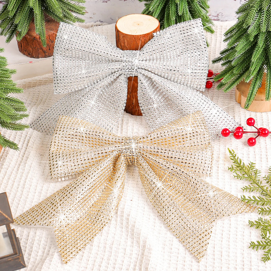 Christmas Rhinestone Bow Ornament