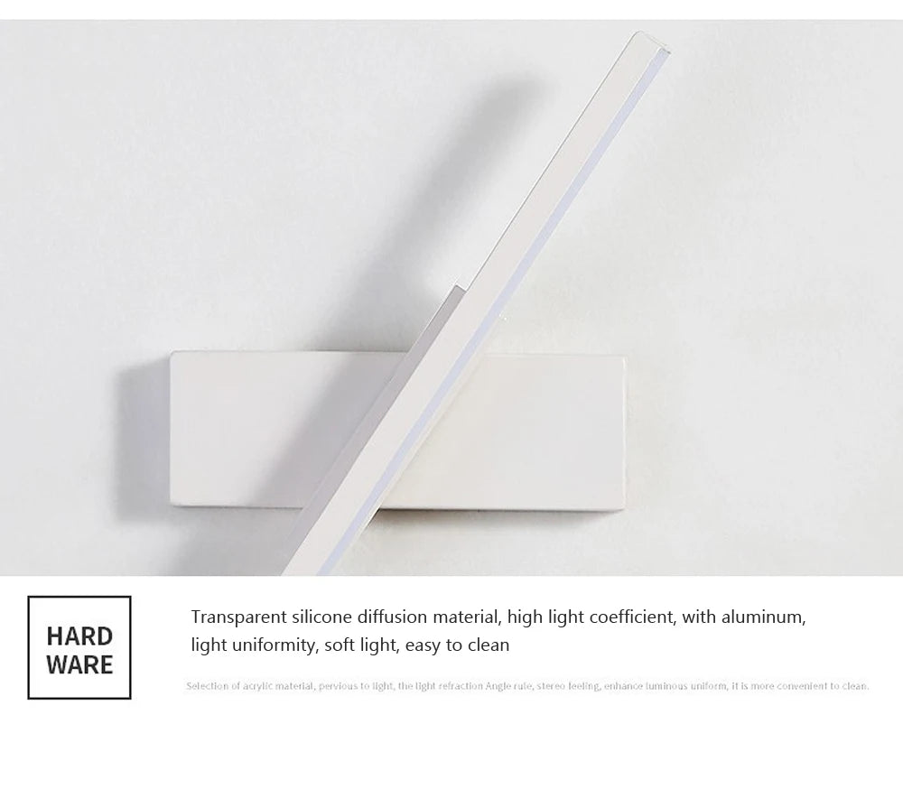 Modern Rotatable LED Wall Light – Sleek Mirror Lamp for Bathroom & Bedroom