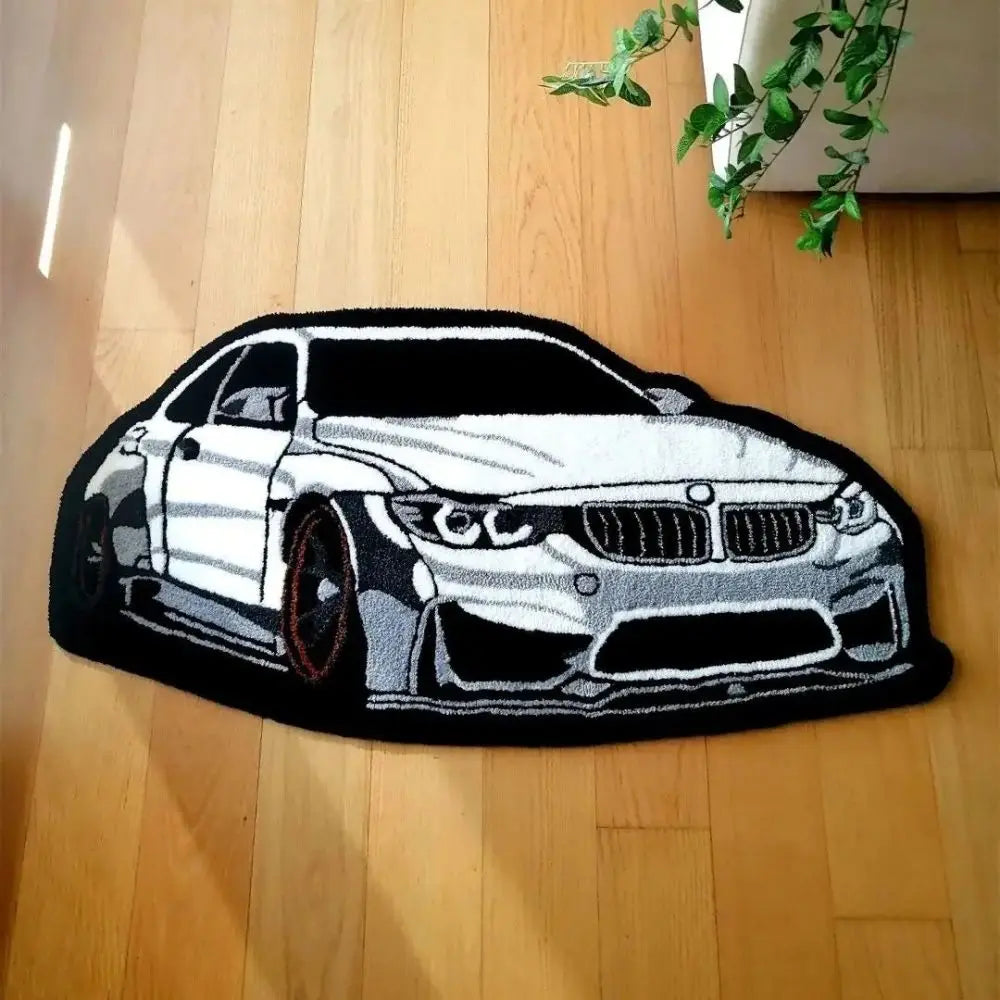 VIKAMA Car-Shaped Plush Rug