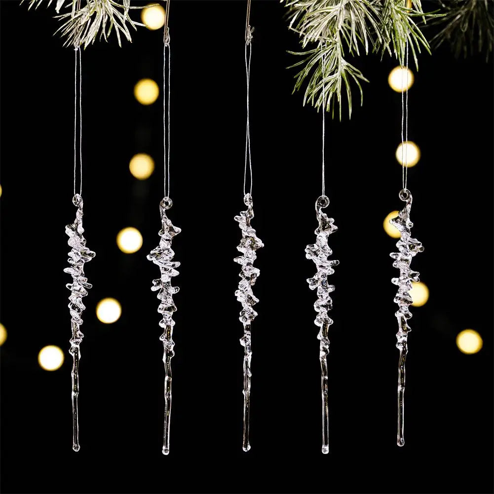 10Pcs Simulated Acrylic Icicle Ornaments