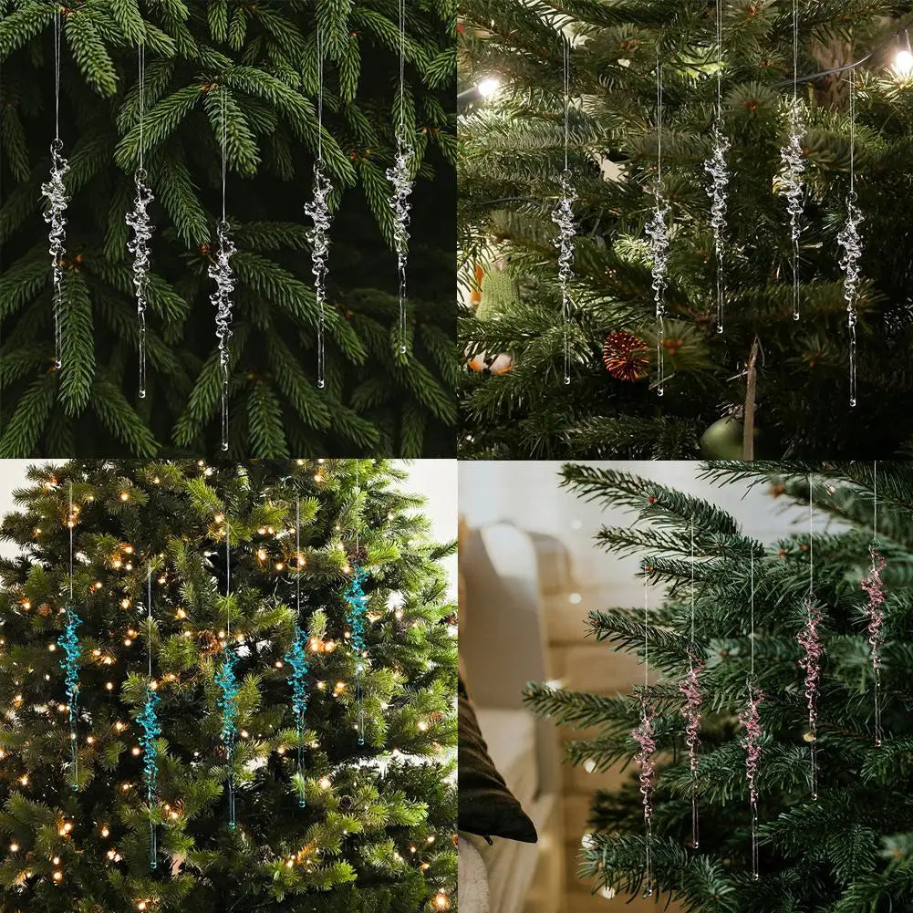 10Pcs Simulated Acrylic Icicle Ornaments