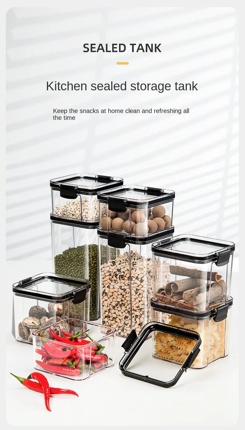 Airtight Kitchen Storage Jar Set – Moisture-Proof Organizer