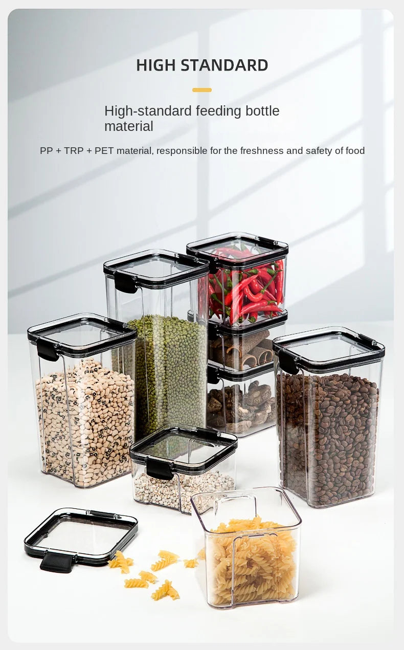 Airtight Kitchen Storage Jar Set – Moisture-Proof Organizer