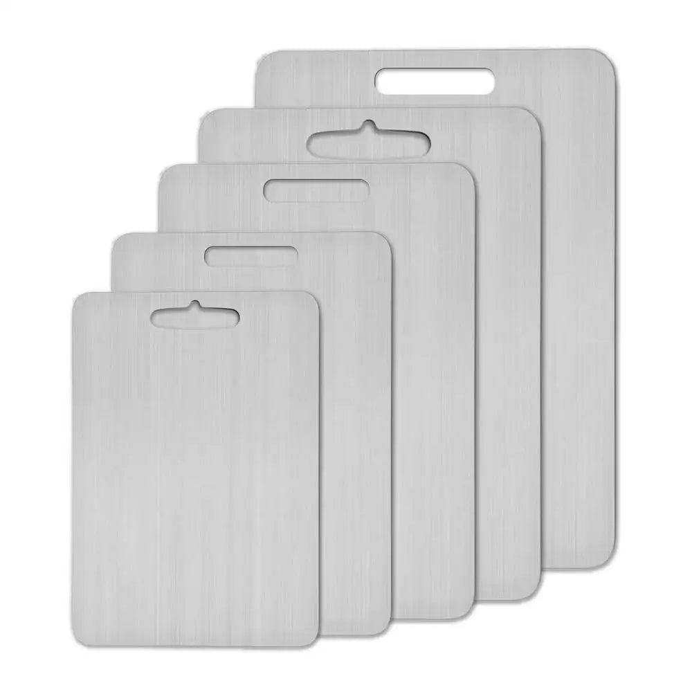 Titanium Stainless Steel Cutting Board – Double-Sided 304 Steel