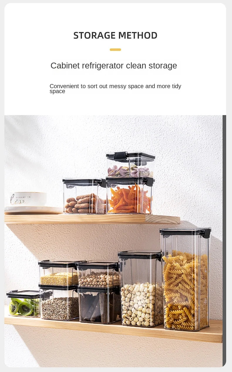 Airtight Kitchen Storage Jar Set – Moisture-Proof Organizer
