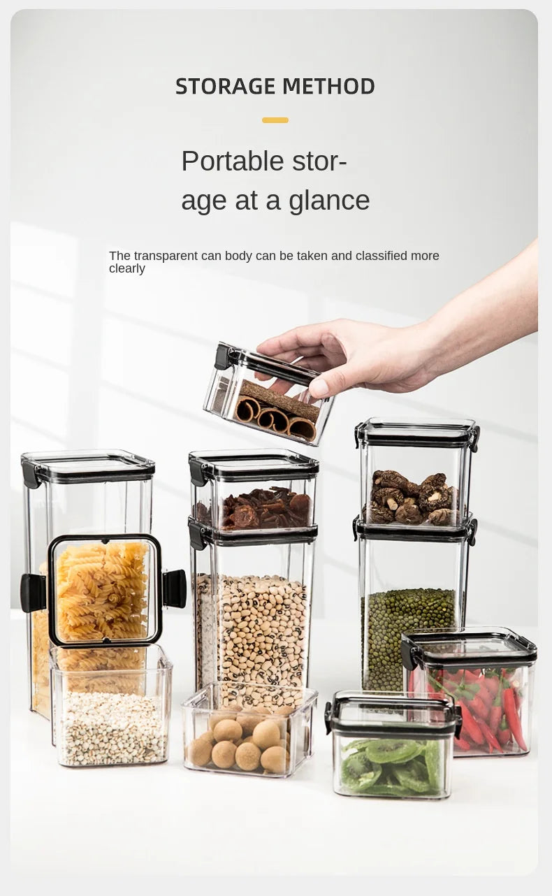Airtight Kitchen Storage Jar Set – Moisture-Proof Organizer